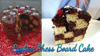 Chess board New Year Cake Recipe No Cream amp Butter [upl. by Nylrem978]