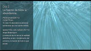 Día 2 del RETO 21 días MEDITACIÓN ABUNDANCIA con DEEPAK CHOPRA [upl. by Kirven]