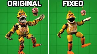 Fixed VS Original Animatronics in Five Nights at Freddys 1 [upl. by Navarro777]