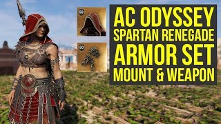 Assassins Creed Odyssey Gameplay SPARTAN RENEGADE SET Weapon amp Mount AC Odyssey Gameplay [upl. by Intruoc]