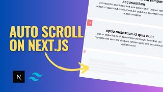 Auto Scroll with React Intersection Observer  Nextjs [upl. by Asilrak]