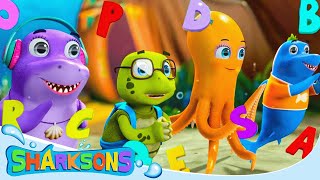 ABC Song  The Sharksons  Songs for Kids  Nursery Rhymes amp Kids Songs [upl. by Yennep]