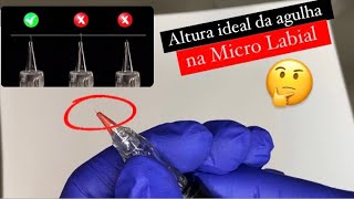 Altura ideal da agulha na Micropigmentação Labial [upl. by Lemmuela]