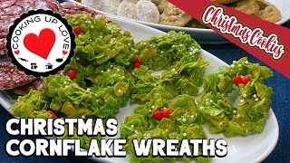 Cornflake Wreaths  Christmas Cornflake Wreath Cookies  Christmas Cookies [upl. by Converse481]