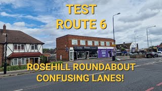 Morden test route no 6 Rosehill roundabout 4th exit tips [upl. by Kedezihclem127]