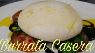 Como Hacer Burrata Casera Facil Rapida y con pocos ingredientes [upl. by Arded]