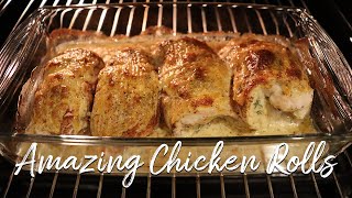 Best juicy and tender chicken breast recipe in the world  Chicken rolls with cheese and herbs [upl. by Lazaro]