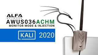 ALFA AWUS036ACHM How to change to Monitor mode and verify injection is working in Kali Linux 20204 [upl. by Krigsman]