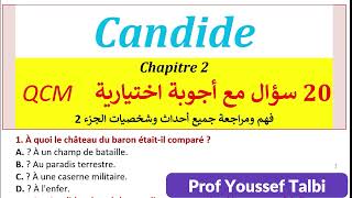 Candide QCM  questionréponse chapitre 2 2bac baclibre2023 [upl. by Adianes]