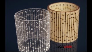 Laser Cut Bendable Wood amp Acrylic  Living Hinge Bracelet  Boss Laser [upl. by Padgett]