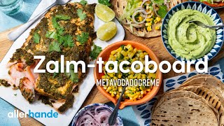 BBQ zalmtacoboard met avocadocrème  Recept  Allerhande [upl. by O'Hara839]