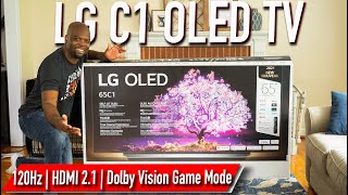 2021 LG C1 OLED 4K HDR TV Unboxing Setup  Demo [upl. by Burgwell]