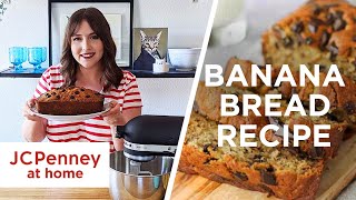 How To Make Homemade Banana Bread  JCPenney At Home [upl. by Maisel]