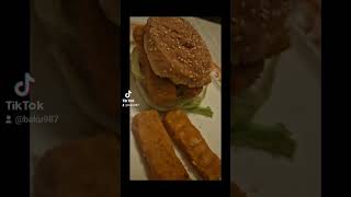 🍔burgerfish burger🍔bread with fish finger and salat and barbecue sauce🍔 [upl. by Noir]