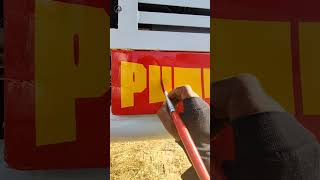 PUSHPA 🔥 name logo writing on truck art truck pushpa new [upl. by Eimmit]