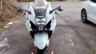 New Hayabusa 2022 Akrapovic full exhaust soundampwalkaround [upl. by Loralee]