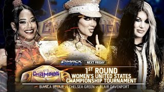 WWE SmackDown 2024  Belair Vs Green Vs Davenport 1 Round Women’s US Championship Tournament Match [upl. by Llamaj]