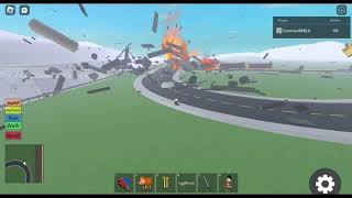 insane train derailment has freight cars exploding and flying causing a head on crash roblox [upl. by Elish704]