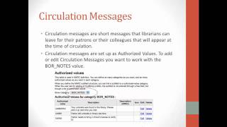 Koha Circulation Tutorial [upl. by Gaylene353]