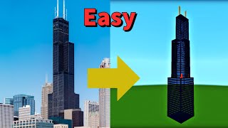 How To Build The Sears Tower In Minecraft  Step To Step Tutorial🔥🔥❤️ [upl. by Nnadroj]