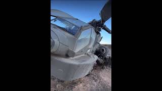 Helicopter crash after catastrophic tail rotor failure aviation militaryaircraft apache ah64d [upl. by Mareah]