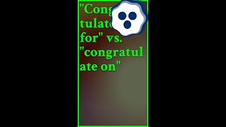 According to Oxford Dictionaries Online the verb congratulate collocates with both prepo shorts [upl. by Donelu]