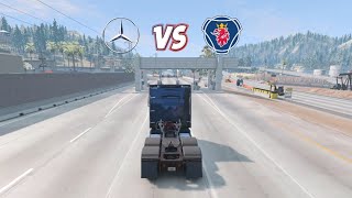 Mercedes Actros VS Scania R620 [upl. by Anires331]