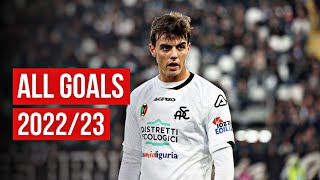 Daniel Maldini • ALL GOALS 202223  Spezia  🇮🇹💥 [upl. by Yerac258]