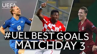 ELLINGSEN ACOLATSE JULIŠ UEL BEST GOALS Matchday 3 [upl. by Orlene446]