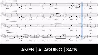 Amen  A Aquino  SATB [upl. by Larcher]