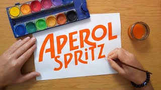 How to draw the APEROL SPRITZ logo [upl. by Rehoptsirhc]