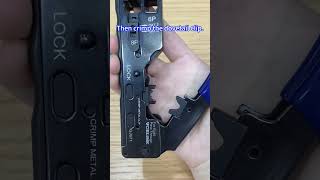 How to crimp the external ground clip of a shielded connector shorts rj45 network diy [upl. by Omle]