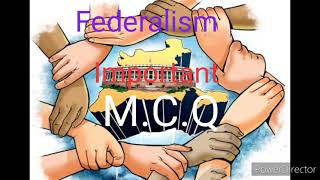 ClX CivicsFederalismImpotant MCQ [upl. by Berfield855]