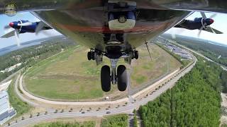 Antonov 12 full Startup and Takeoff from unique Nose Camera MUST SEE AirClips [upl. by Aner507]