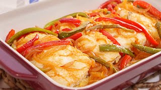 Bacalao a la Portuguesa Receta de Pescado fácil y riquísima [upl. by Hugh]