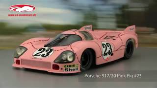 ckmodelcarsvideo Porsche 91720 Pink Pig 23 24h LeMans 1971 Kauhsen Joest Minichamps [upl. by Pearlman334]