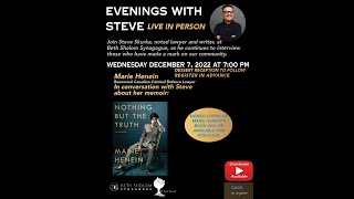 Evenings With Steve  with Renowned Canadian Criminal Defence Lawyer Marie Henein [upl. by Ayrolg246]