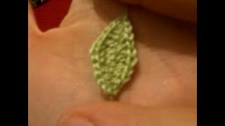 Foglia alluncinetto facilissima  Super easy crochet leaf tutorial [upl. by Aseiram]