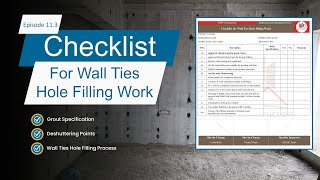 Checklist For Wall Ties Hole Filling Work l Ascolite l Power Grout l MIVAN Shuttering [upl. by Ahsino]