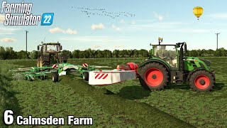 DOING SOME WORK ON THE GRASSLAND  Farming Simulator 22 FS22 Calmsden Farm Ep 6 [upl. by Yeblehs]