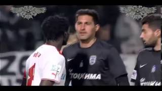 Insaurralde vs NDinga KO amp Yellow Card Only  PAOK vs Olympiakos [upl. by Etty]