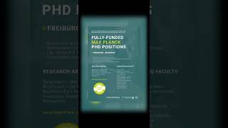 FULLYFUNDED MAX PLANCK PHD POSITIONS education 2024 internship [upl. by Arlyne]