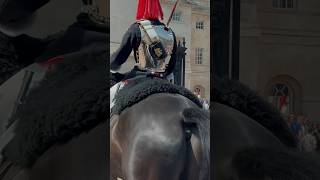 SPOOKED HORSE TAKEN BACK IN ⚠️🐎  Horse Guards Royal guard Kings Guard Horse London 2024 [upl. by Padget502]