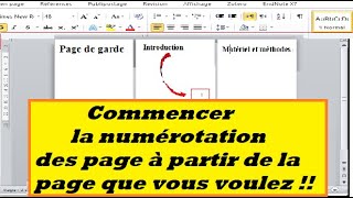 Comment numéroter les pages sur Word sans commencer par la première Méthode facile et rapide [upl. by Wessling]