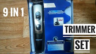 Unboxing 9in1 Rechargeable Trimmer SetGEEPAS TrimmerModel NoGTR8612 [upl. by Keegan]