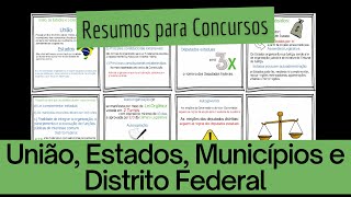 Direito Constitucional 21  União Estados Municípios e Distrito Federal [upl. by Varrian]