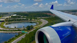 4K – Beautiful Orlando Landing – Breeze Airways – Airbus A220300 – MCO – N213BZ – SCS 1197 [upl. by Park474]