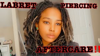 LABRET PIERCING  HEALING PROCESS amp AFTERCARE VLOG [upl. by Emmalynne]