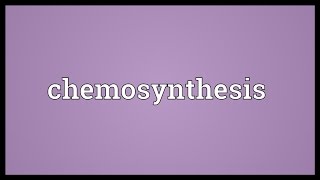 Chemosynthesis Meaning [upl. by Ellehcrad]