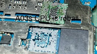 How to Samsung A03s CPU ic reballing [upl. by Adnahsor]